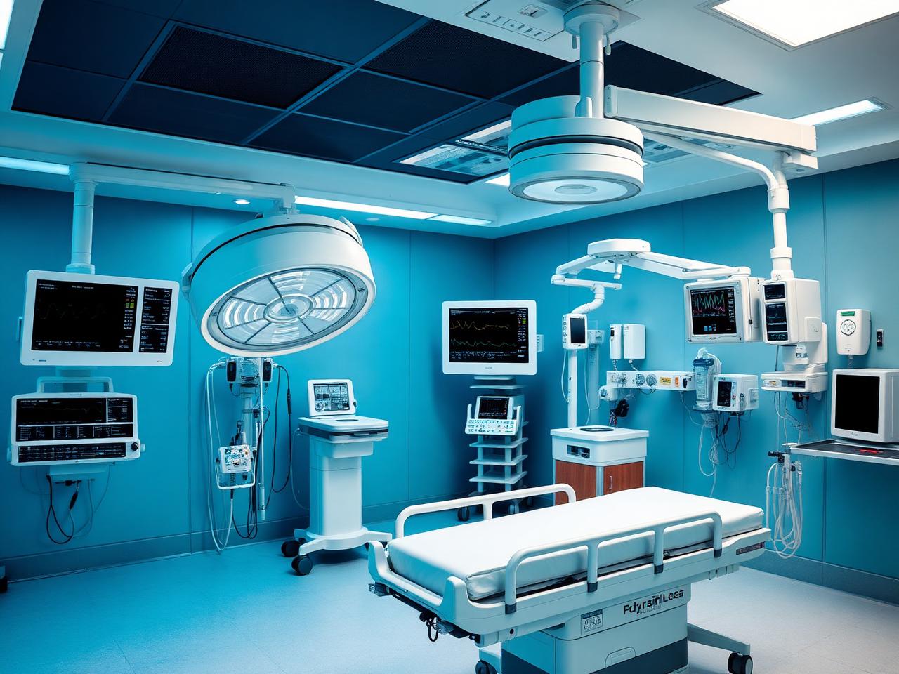 Intensive care unit equipped with monitoring systems